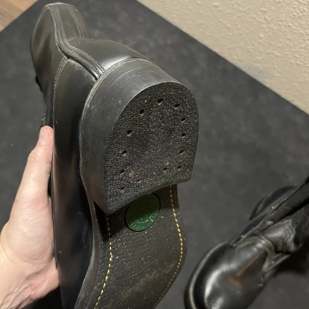Vintage Chippewa Boots USAF Combat 1950s Air Force Base Leather Engineer Size 9